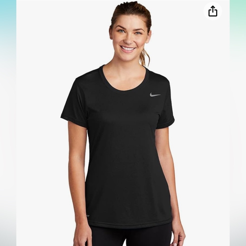 Nike Dri-Fit Athletic Workout Short Sleeve T Shirt Black Size Women’s 2X